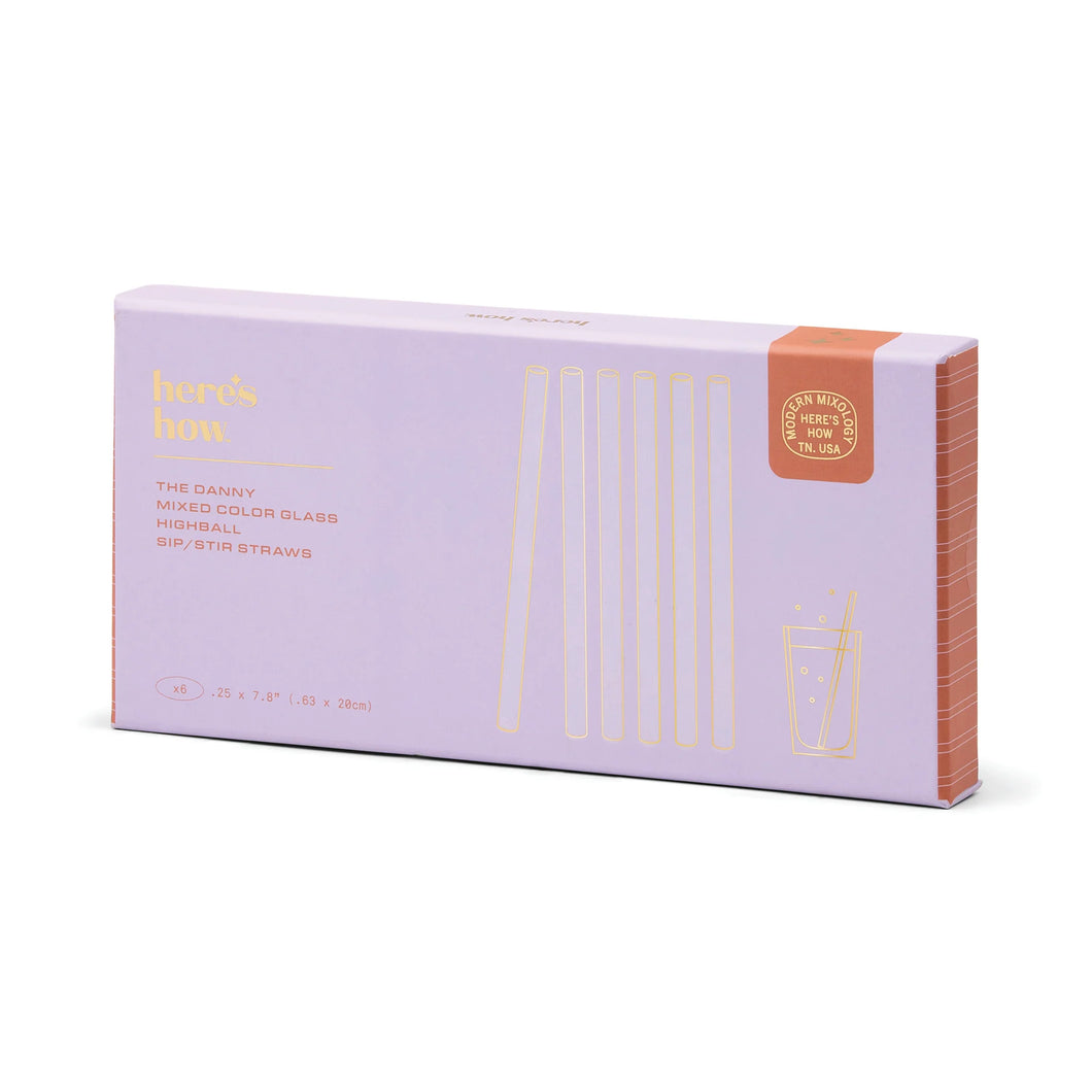 The Danny Highball Glass Straws