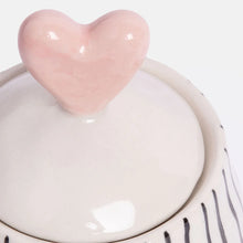 Stripe Heart Lid Jar