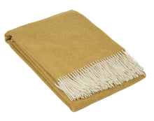 Hampton Wool Blend Throw - Ochre