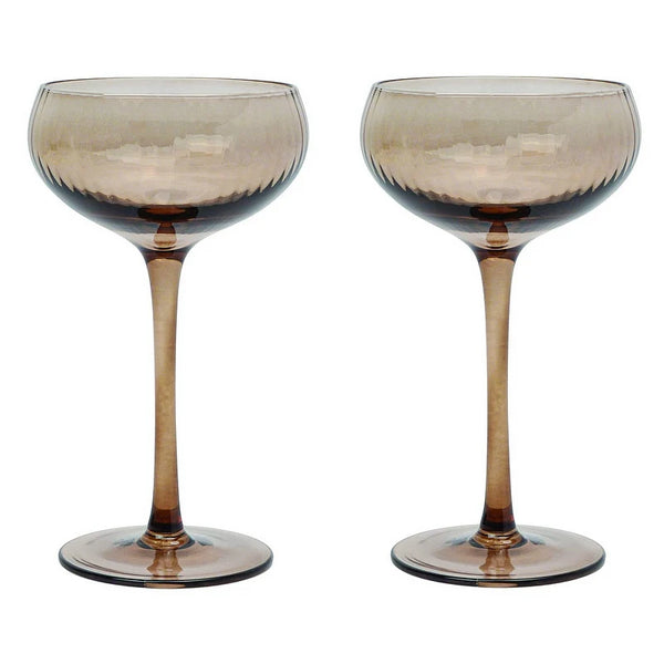 The Lou Smoke Coupe Glasses