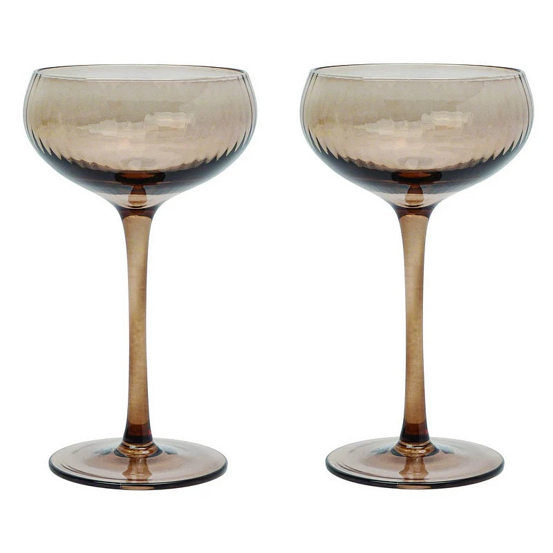 The Lou Smoke Coupe Glasses
