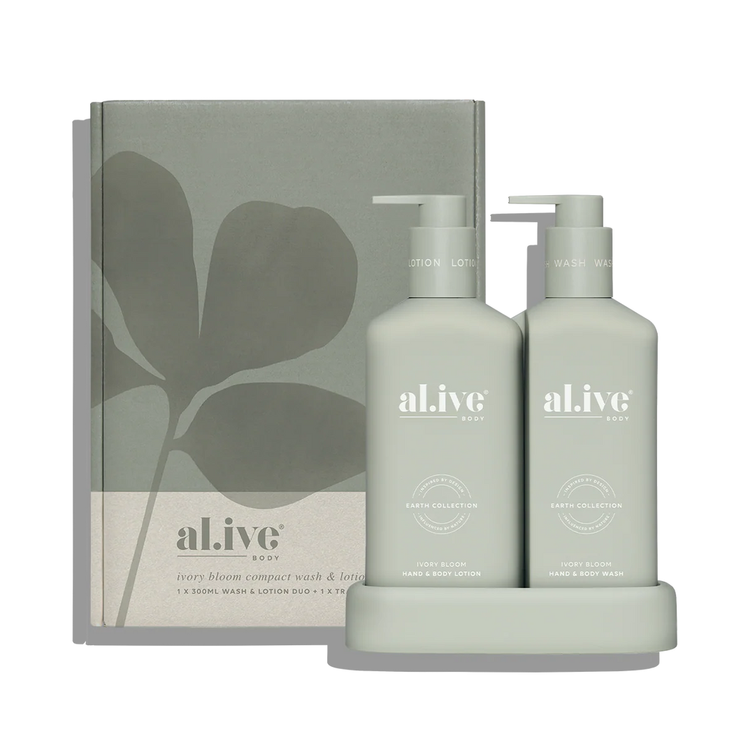 Wash & Lotion Duo Compact - Ivory Bloom