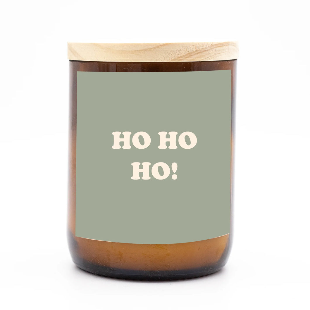 Ho Ho Ho Gingerbread Candle