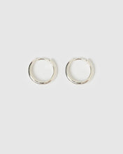 Jett Silver Hoop Earrings - medium