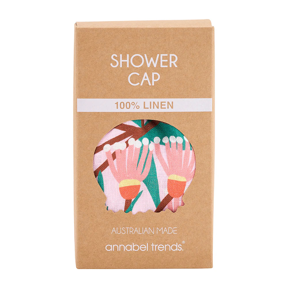 Linen Shower Cap - Blossom Branches