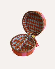 Pink & Deep Orange Stripe Mini Jewellery Box
