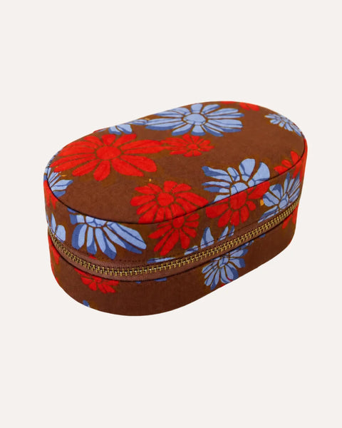 Floral Linen Jewellery Box