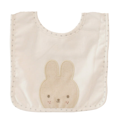 Linen Bunny Bib Ivory