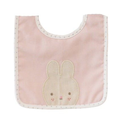 Linen Bunny Bib Pink
