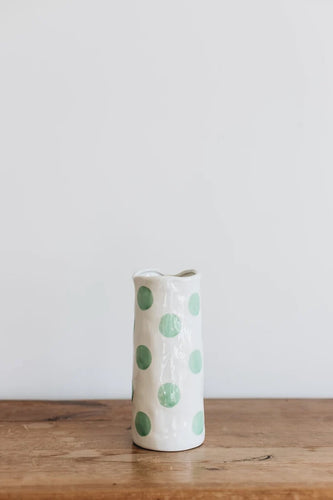 Mint Green Spot Vase - Medium