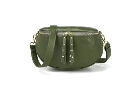 Obsessed Army/Gold Bag Leather Strap