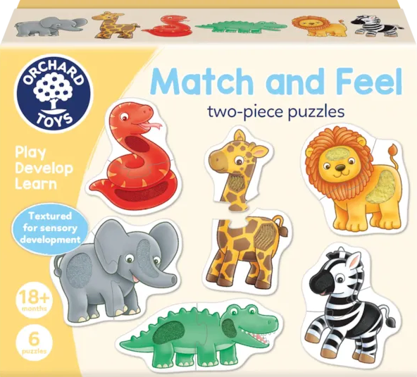Match and Feel two-piece puzzle
