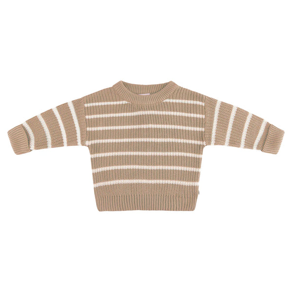 Chunky Rib Knit Jumper - Caramel Marle