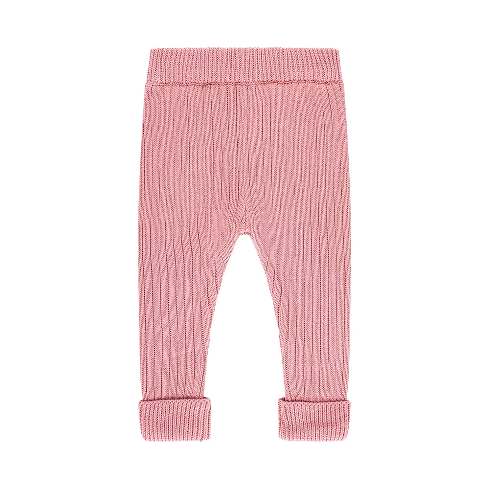 Chunky Rib Knit Pant - Cameo