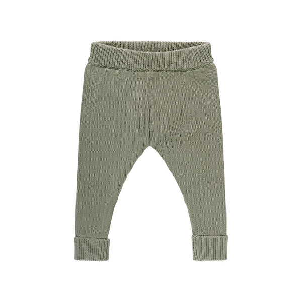 Chunky Rib Knit Pant - Olive