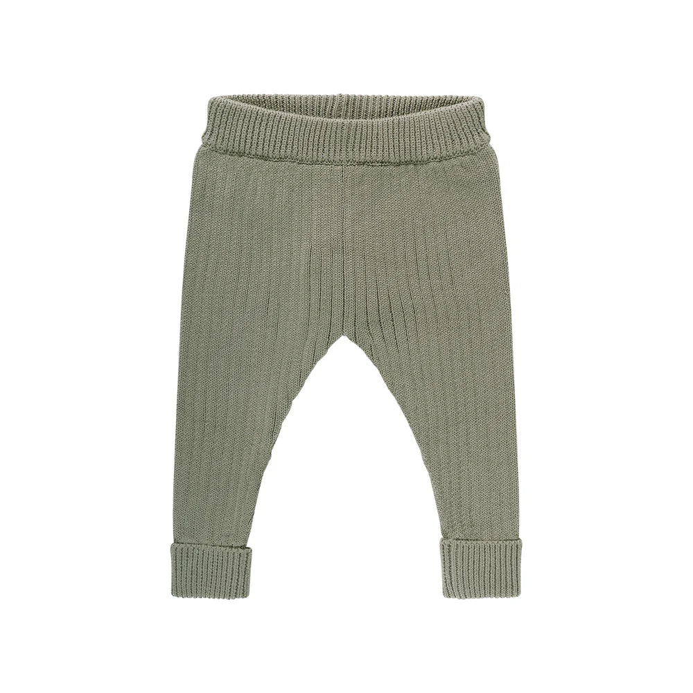 Chunky Rib Knit Pant - Olive