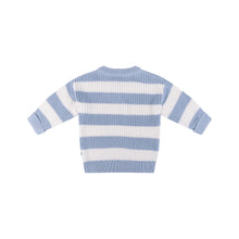 Knit Stripe Jumper - Sky Blue Stripe
