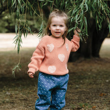 Embroidered Knit Jumper - Cameo Hearts