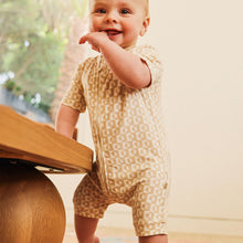 Onesie Zip Short Sleeve - Neutral Sunrise