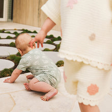 Onesie Zip Short Sleeve - Palm Tree