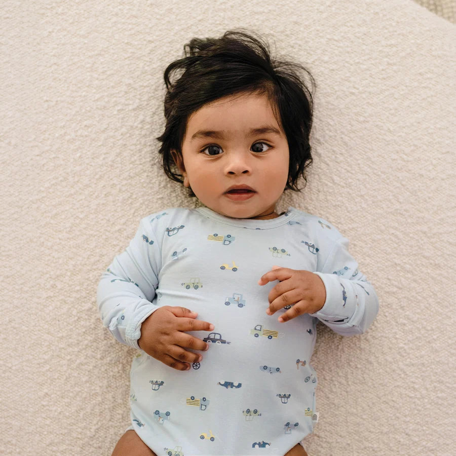 Comfy Bodysuit Long Sleeve - Blue Haze Cars