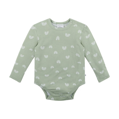 Bodysuit Long Sleeve - Sage Rainbow