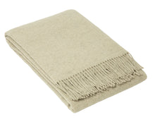 Oxford Merino Wool Blend Throw - Stone