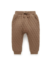 Quilted Track Pant - Chocolate