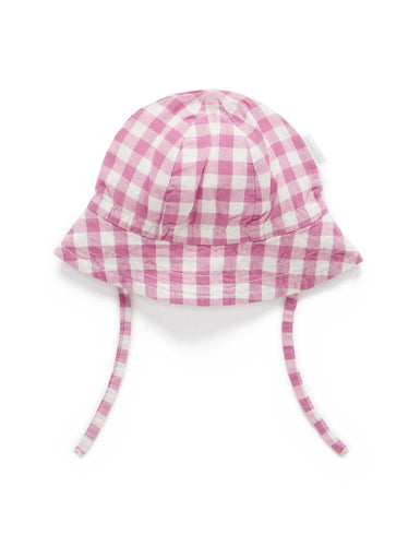 Fig Gingham Sun Hat (Various Sizes)