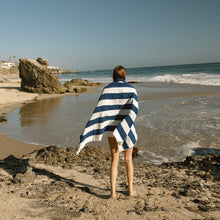 Crew Canyon Mediterranean Blue Stripe Beach Towel