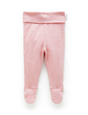 Pointelle Footed Leggings Peony (Various)