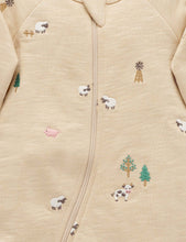 Farm Friends Embroidered Fleece Growsuit