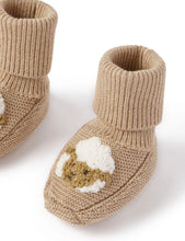 Sheep Knitted Booties - Mushroom