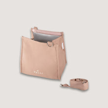 Cross the Sea Canvas Crossbody Insulated Lunch Bag - Spanish Villa Pink