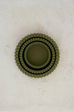 Scalloped Trinket Bowl Set - Moss Green