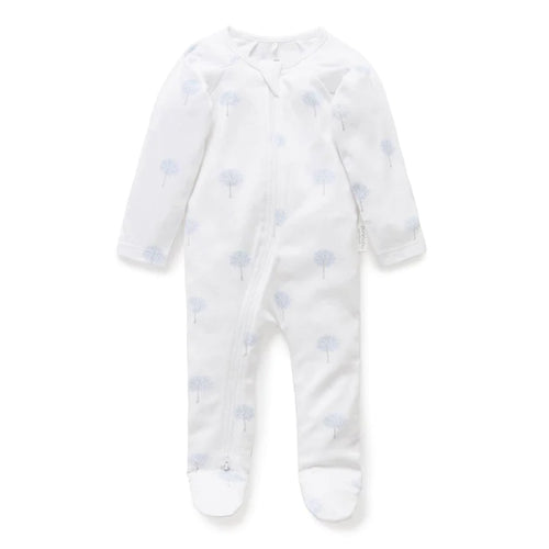 Pale Blue Tree Zip Growsuit (Various Sizes)