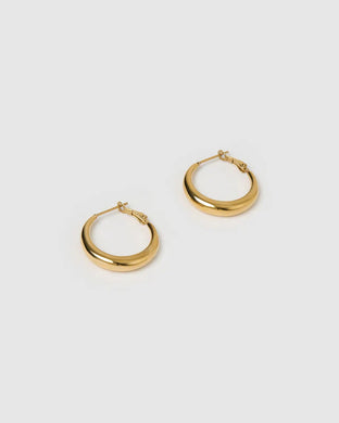 Riley Gold Hoop Earrings - Small