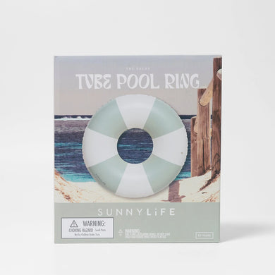 Tube Pool Ring - Vacay Olive Stripe