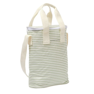 Drinks Cooler Bag - Stripe Sage
