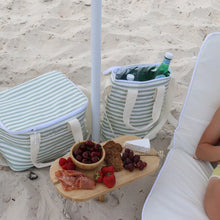 Drinks Cooler Bag - Stripe Sage