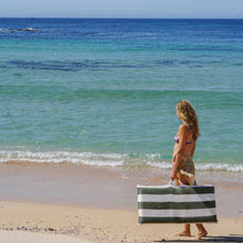 Olive Stripe Terry Lounger