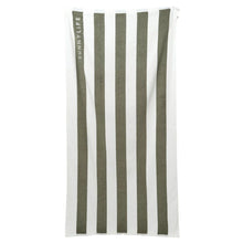 Luxe Towel - Olive Stripe