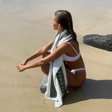 Luxe Towel - Olive Stripe