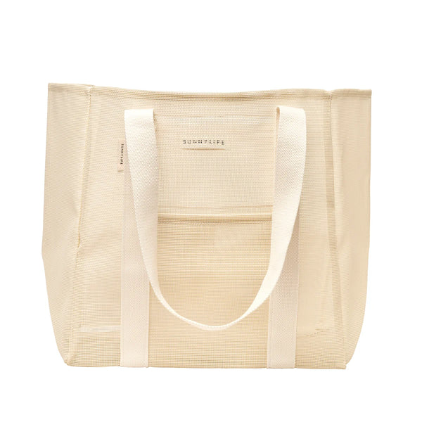 Mesh Beach Bag - Oyster Cream