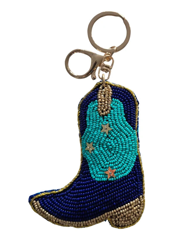 Beaded Keychain - Cowboy Boot