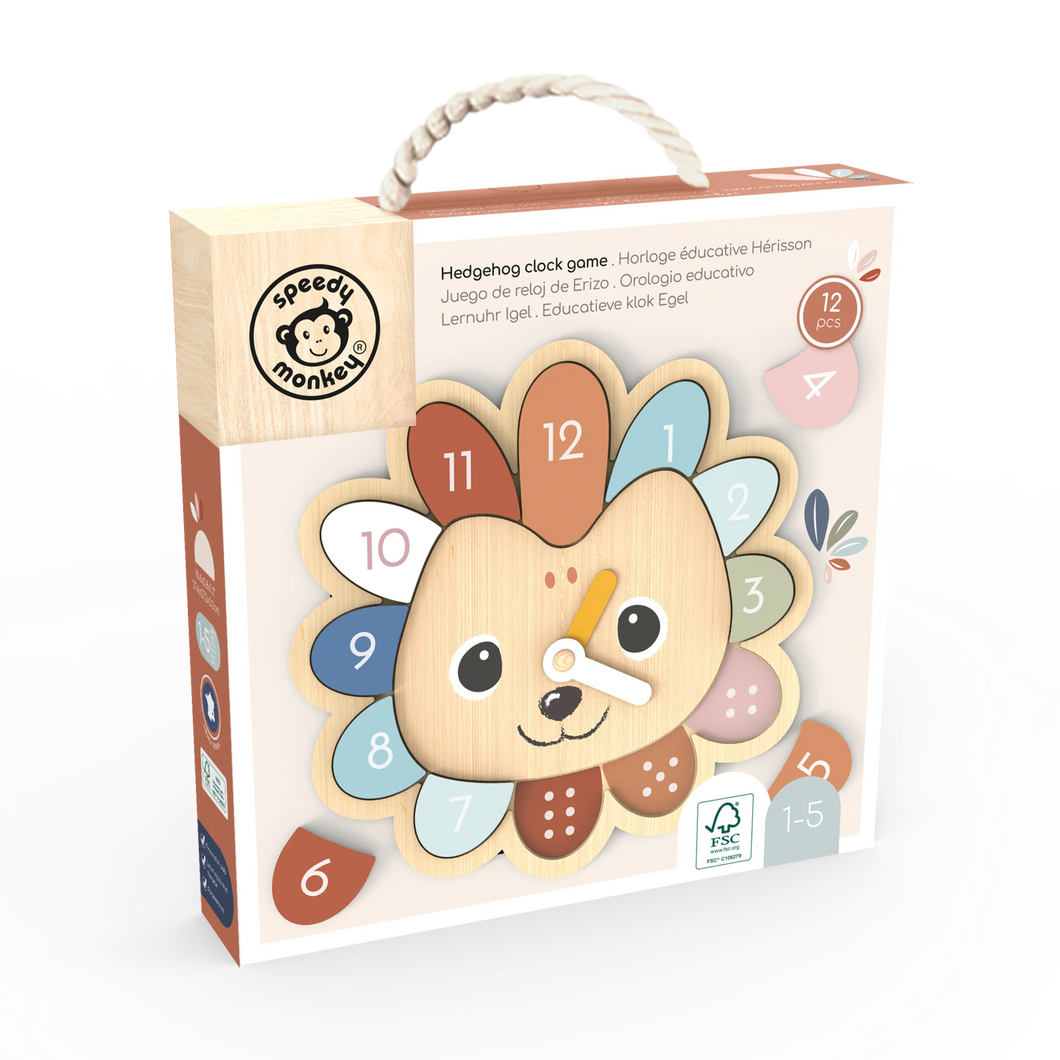 Hedgehog Educational Clock