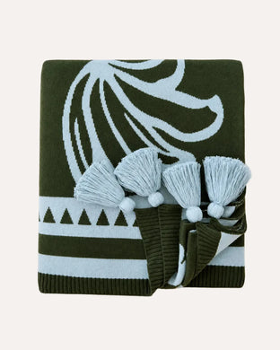 Monstera Leaf Throw Blanket