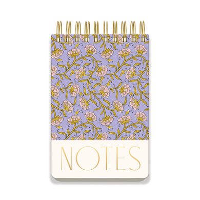 Large Purple Floral Chunky Notepad