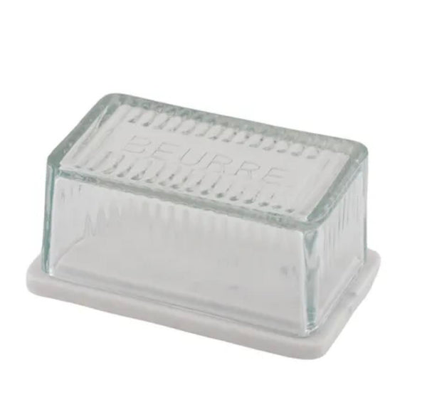 Mira Marble/Glass Butter Dish
