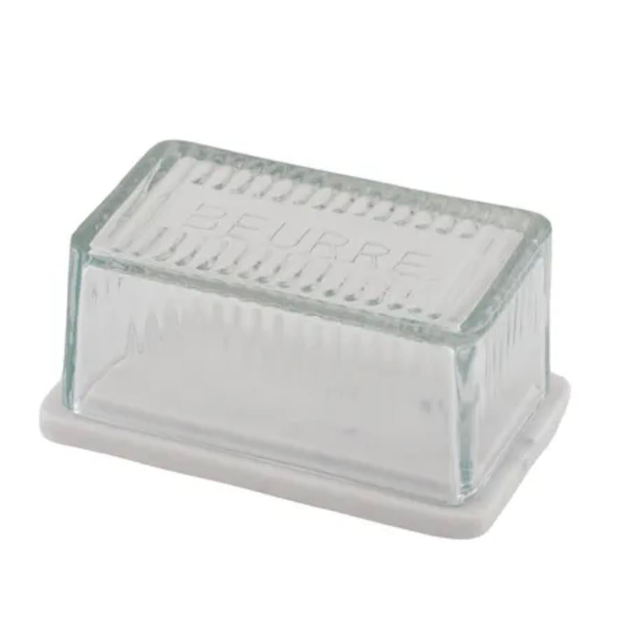 Mira Marble/Glass Butter Dish